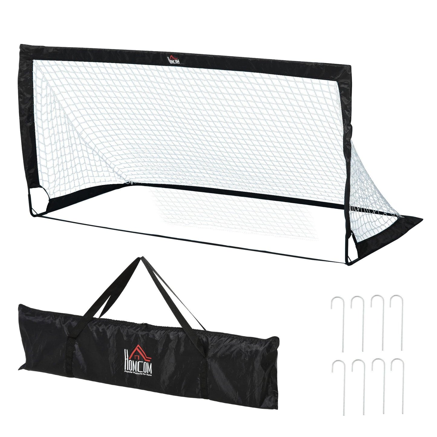 HOMCOM Steel Football Goal - Weather Resistant - ALL4U RETAILER LTD