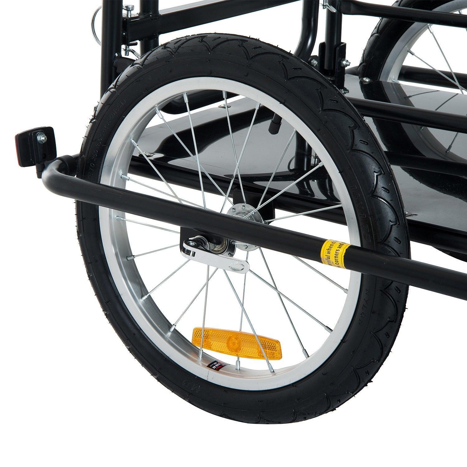 HOMCOM Steel Frame Bike Cargo Trailer - ALL4U RETAILER LTD