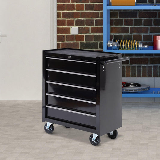 HOMCOM Steel Tool Storage Cabinet with 5 Drawers - ALL4U RETAILER LTD
