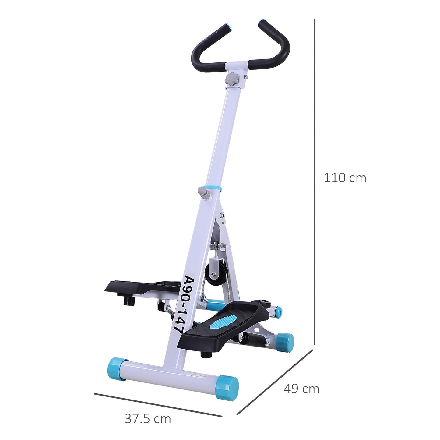 HOMCOM Stepper with Handle Grip - Easy Fitness - ALL4U RETAILER LTD