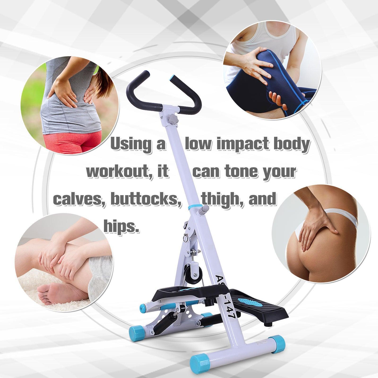 HOMCOM Stepper with Handle Grip - Easy Fitness - ALL4U RETAILER LTD