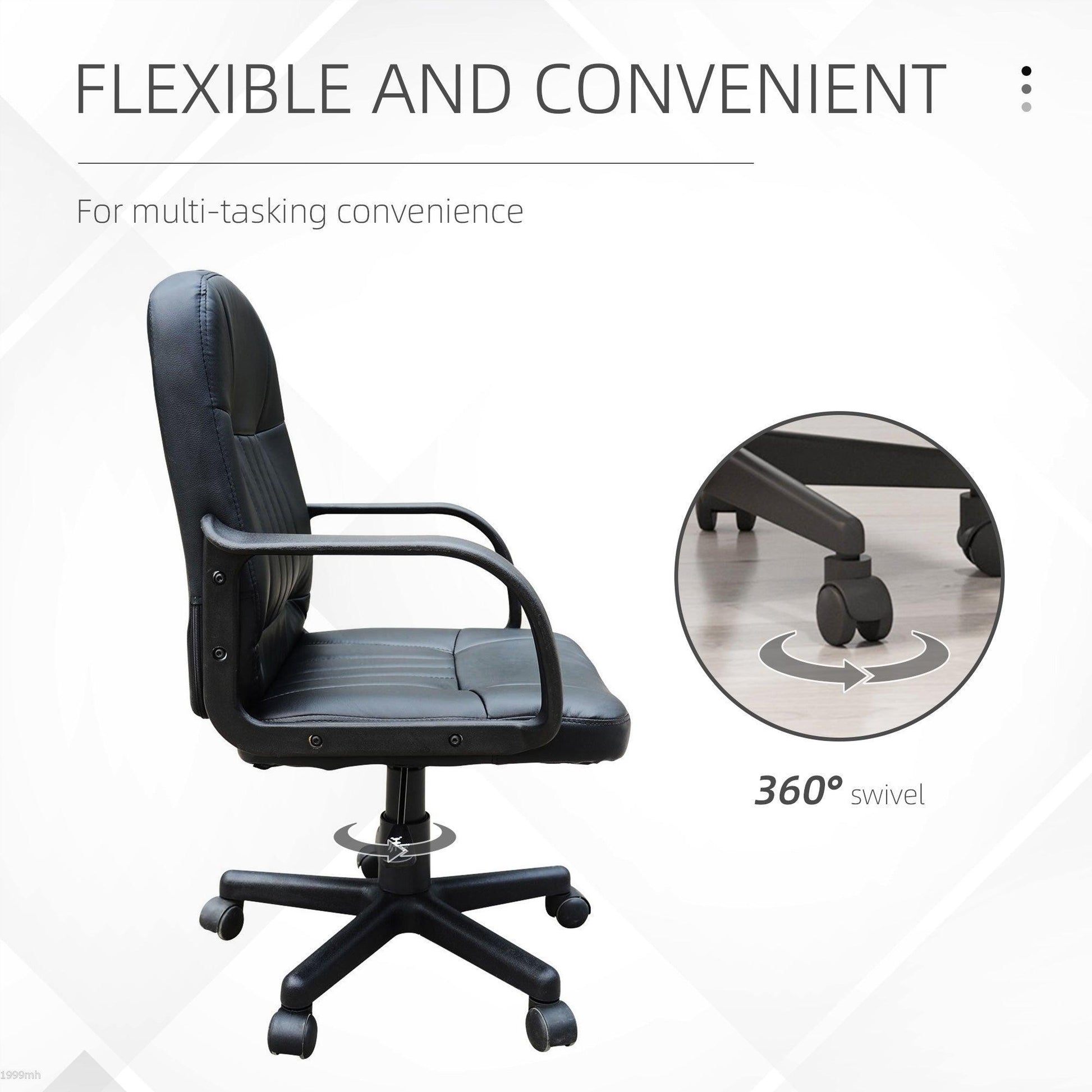 HOMCOM Swivel Office Chair - Comfort and Style - ALL4U RETAILER LTD