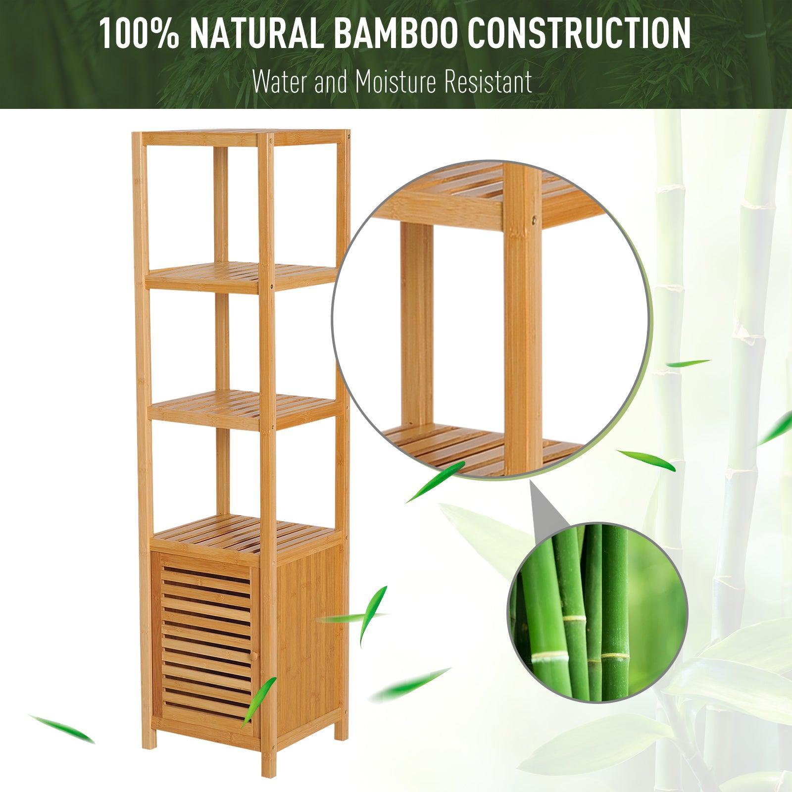 HOMCOM Tall Cabinet with Shelves - 140cm Storage - ALL4U RETAILER LTD