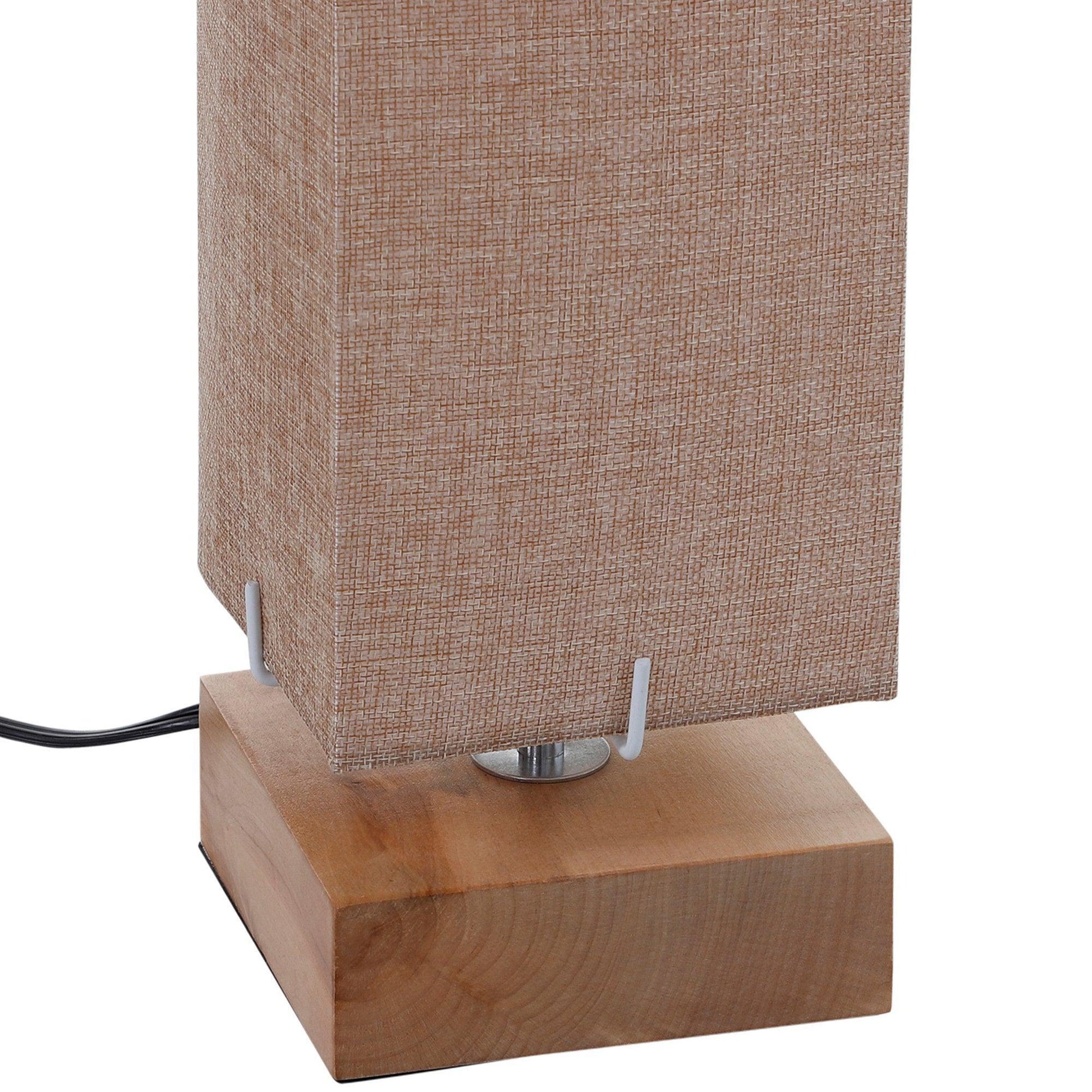 HOMCOM Tall Linen Floor Lamp with Wood Base - Soft & Stylish Lighting - ALL4U RETAILER LTD