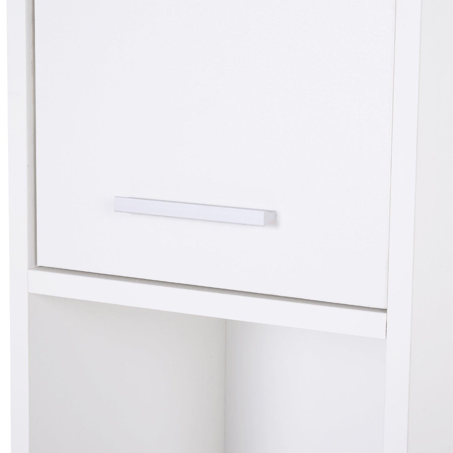 HOMCOM Tall White Bathroom Storage Cabinet - ALL4U RETAILER LTD