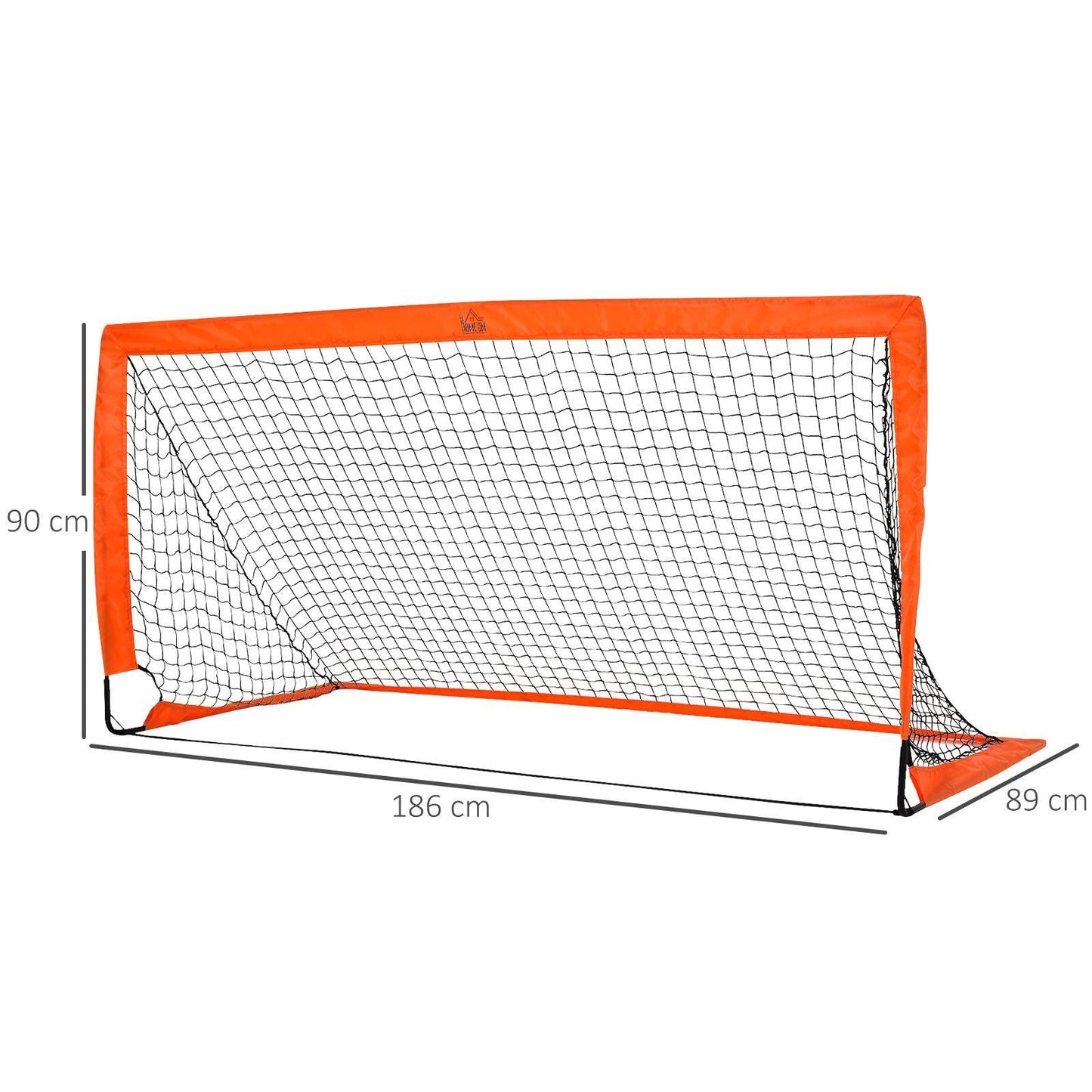 HOMCOM Foldable Football Goal - Orange - ALL4U RETAILER LTD