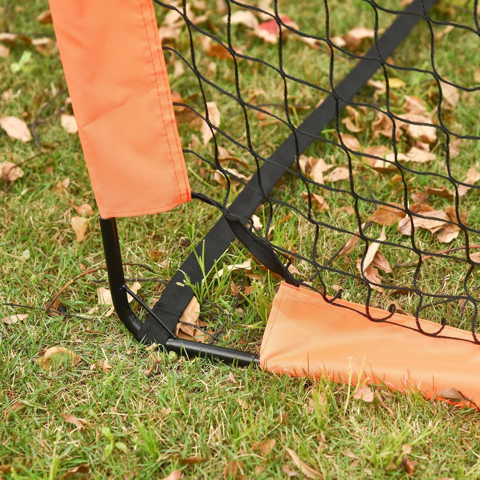 HOMCOM Foldable Football Goal - Orange - ALL4U RETAILER LTD