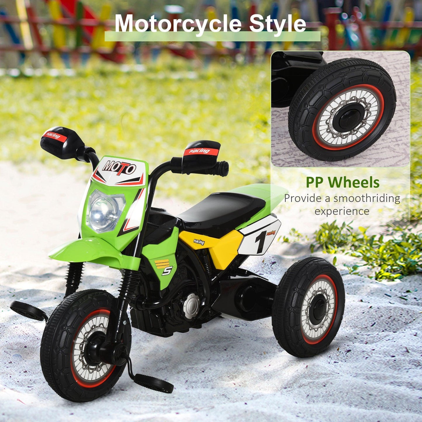 HOMCOM Toddler Tricycle, Green, 18-36 Months - ALL4U RETAILER LTD