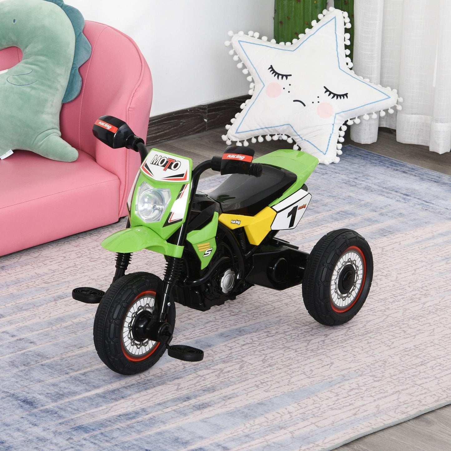 HOMCOM Toddler Tricycle, Green, 18-36 Months - ALL4U RETAILER LTD