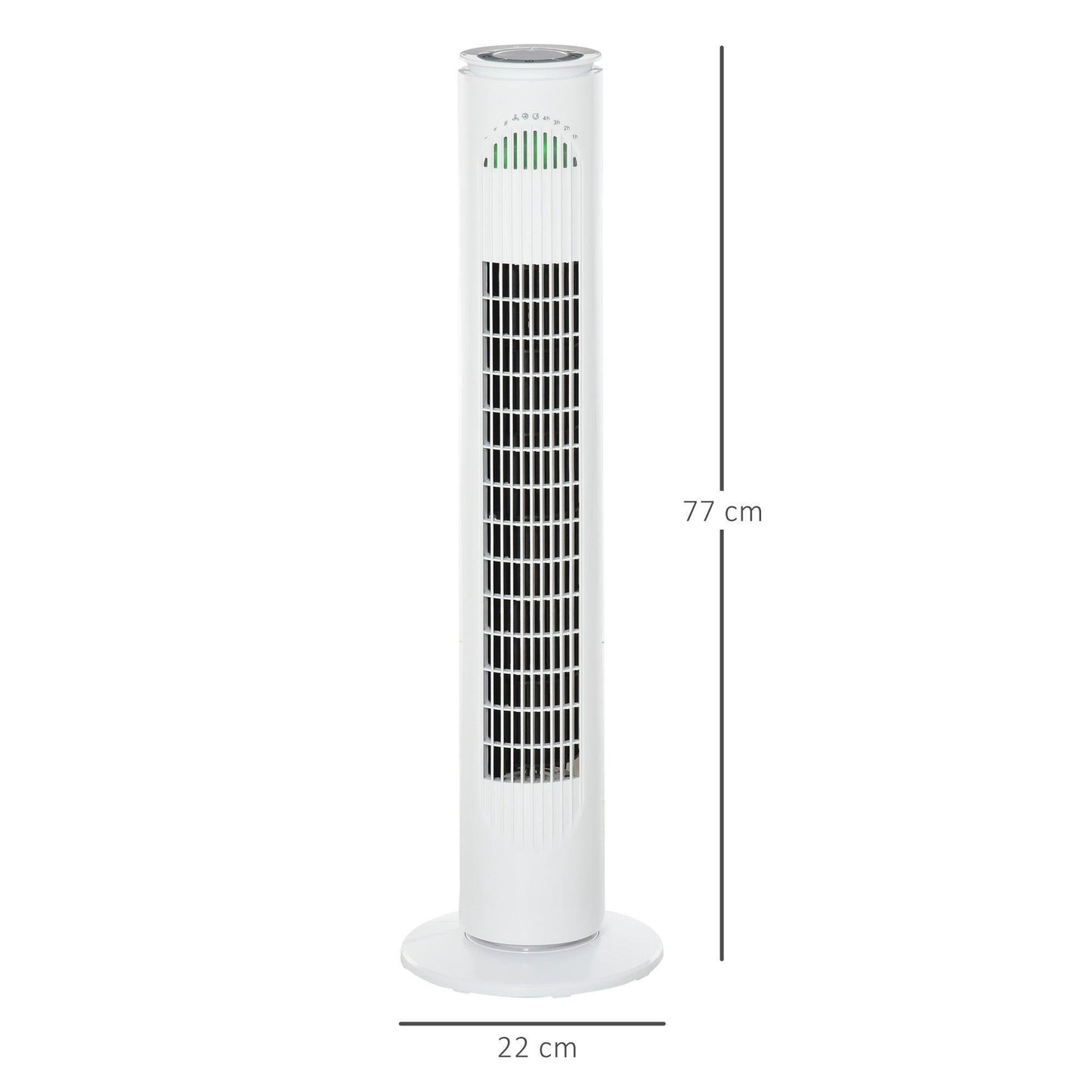 HOMCOM Tower Fan - 10h Timer, 3 Speed, Remote, White - ALL4U RETAILER LTD