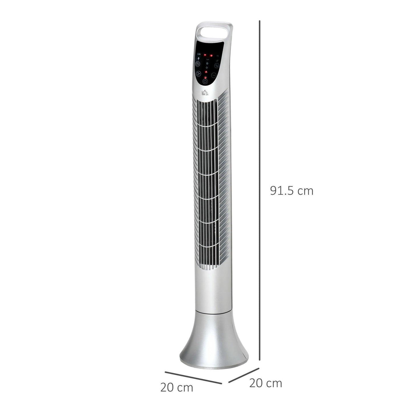 HOMCOM Tower Fan - 3 Speeds, 7.5h Timer, 70° Oscillation - ALL4U RETAILER LTD