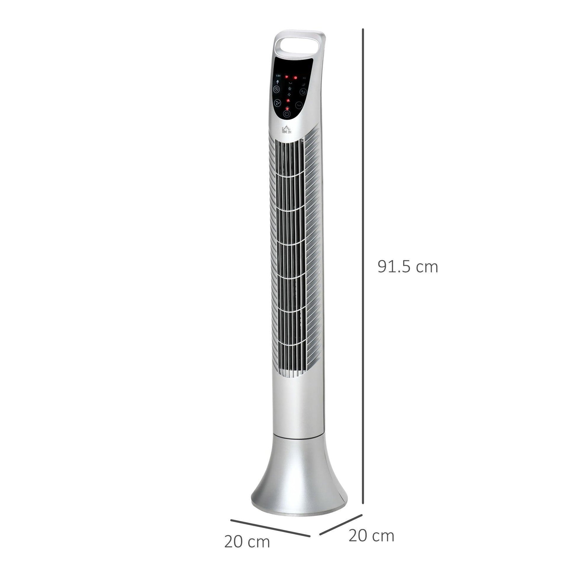 HOMCOM Tower Fan - 3 Speeds, 7.5h Timer, 70° Oscillation - ALL4U RETAILER LTD