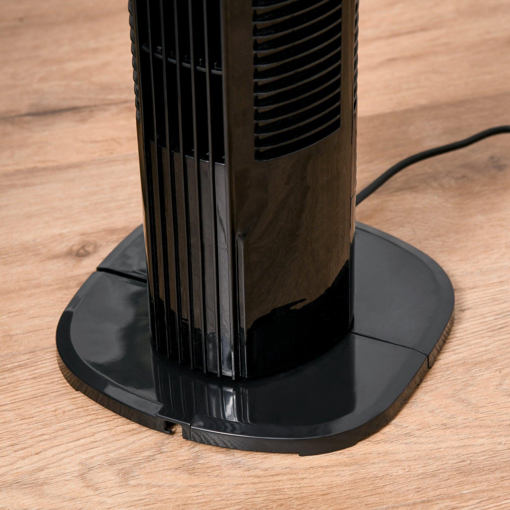 HOMCOM Tower Fan: 7.5hr Timer, 3 Speeds, 70° Oscillation - ALL4U RETAILER LTD