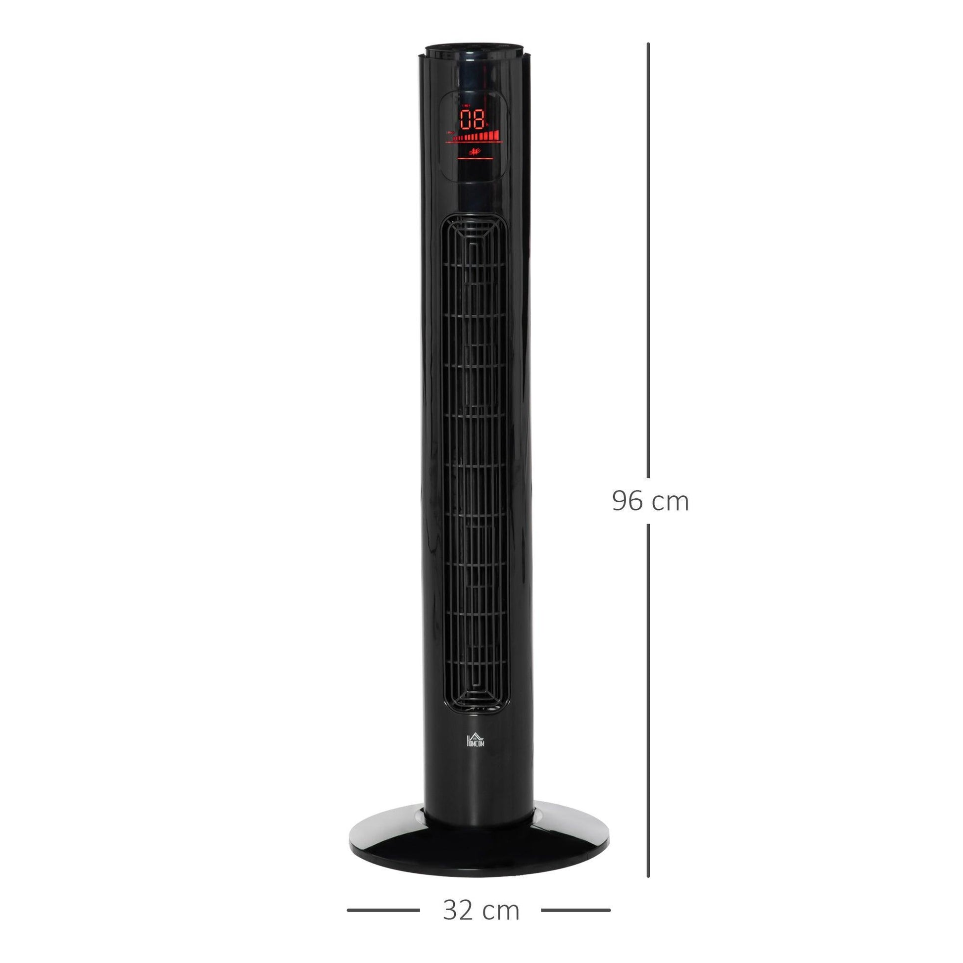 HOMCOM Tower Fan: Remote Control, 3 Speeds - ALL4U RETAILER LTD