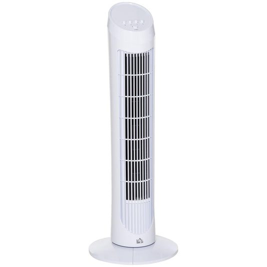 HOMCOM Tower Fan - Ultra Slim Cooling, White - ALL4U RETAILER LTD