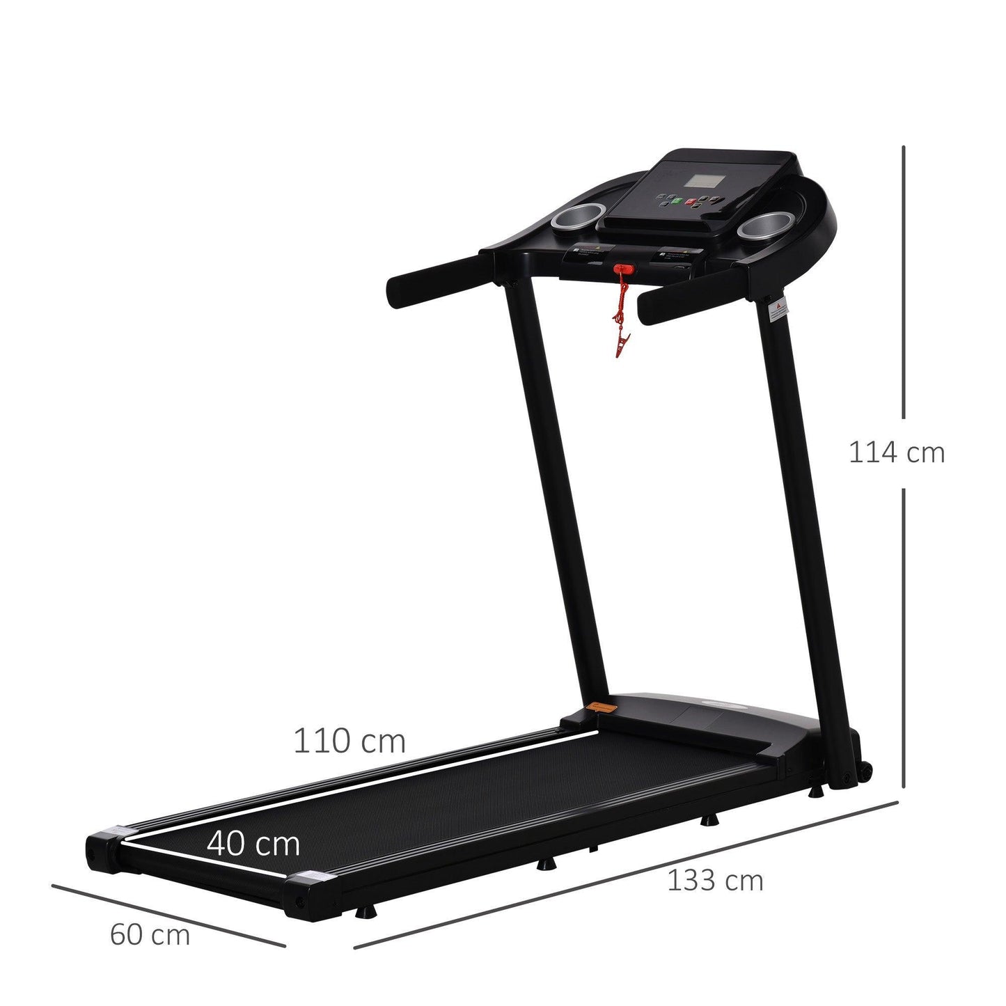 HOMCOM Treadmill: Electric Running Machine with LED Display - ALL4U RETAILER LTD