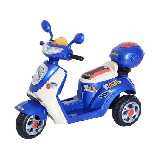 HOMCOM Tricycle Car, Blue - Electric Ride-On - ALL4U RETAILER LTD