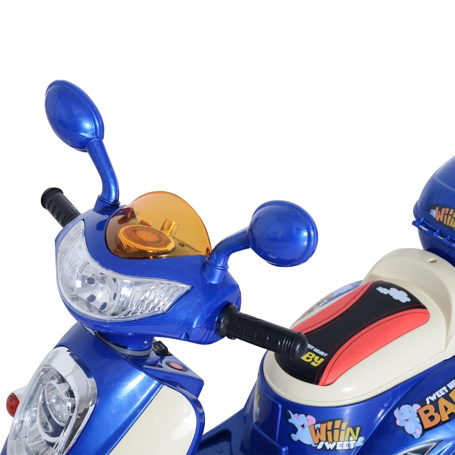 HOMCOM Tricycle Car, Blue - Electric Ride-On - ALL4U RETAILER LTD