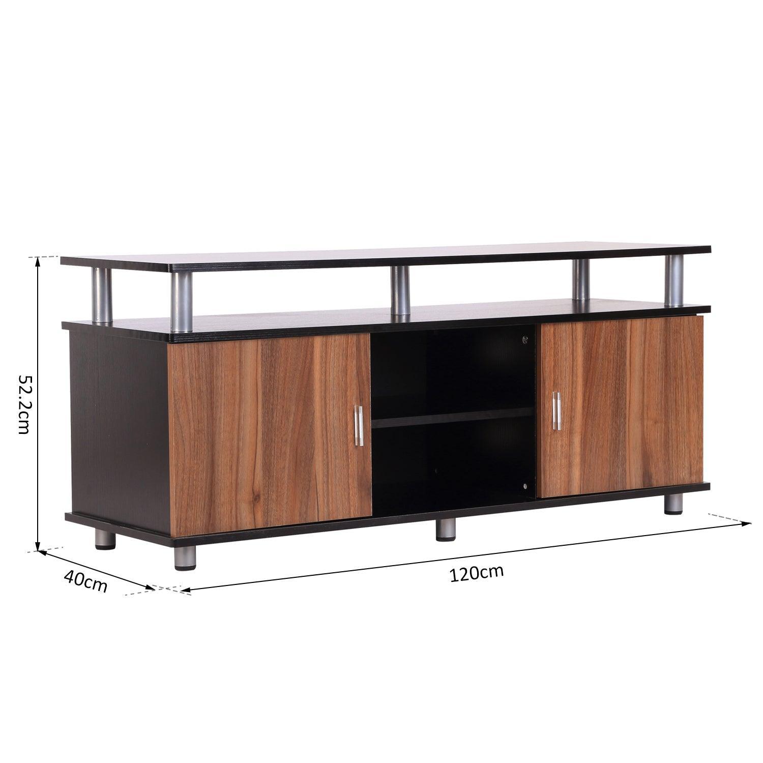 HOMCOM TV Stand, Simple Black Design - ALL4U RETAILER LTD