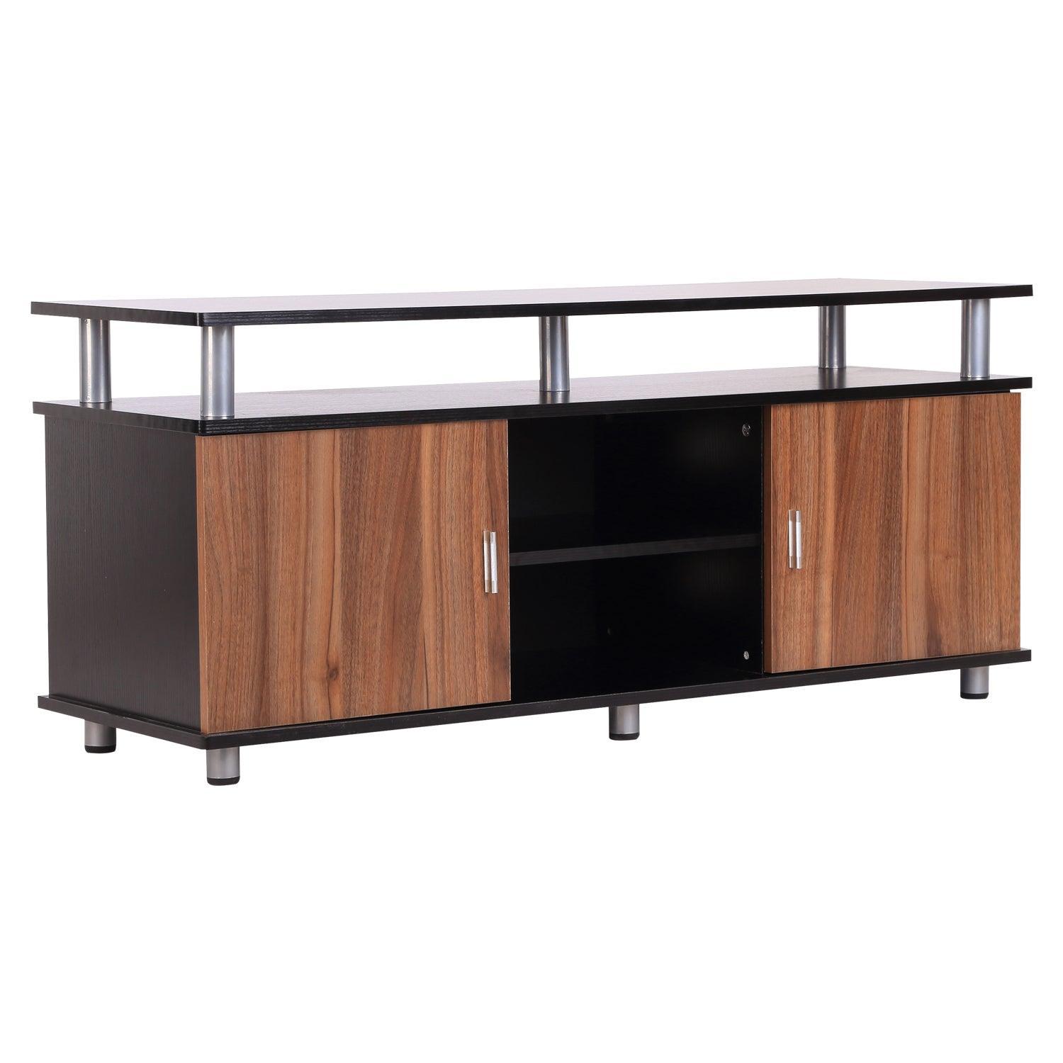 HOMCOM TV Stand, Simple Black Design - ALL4U RETAILER LTD