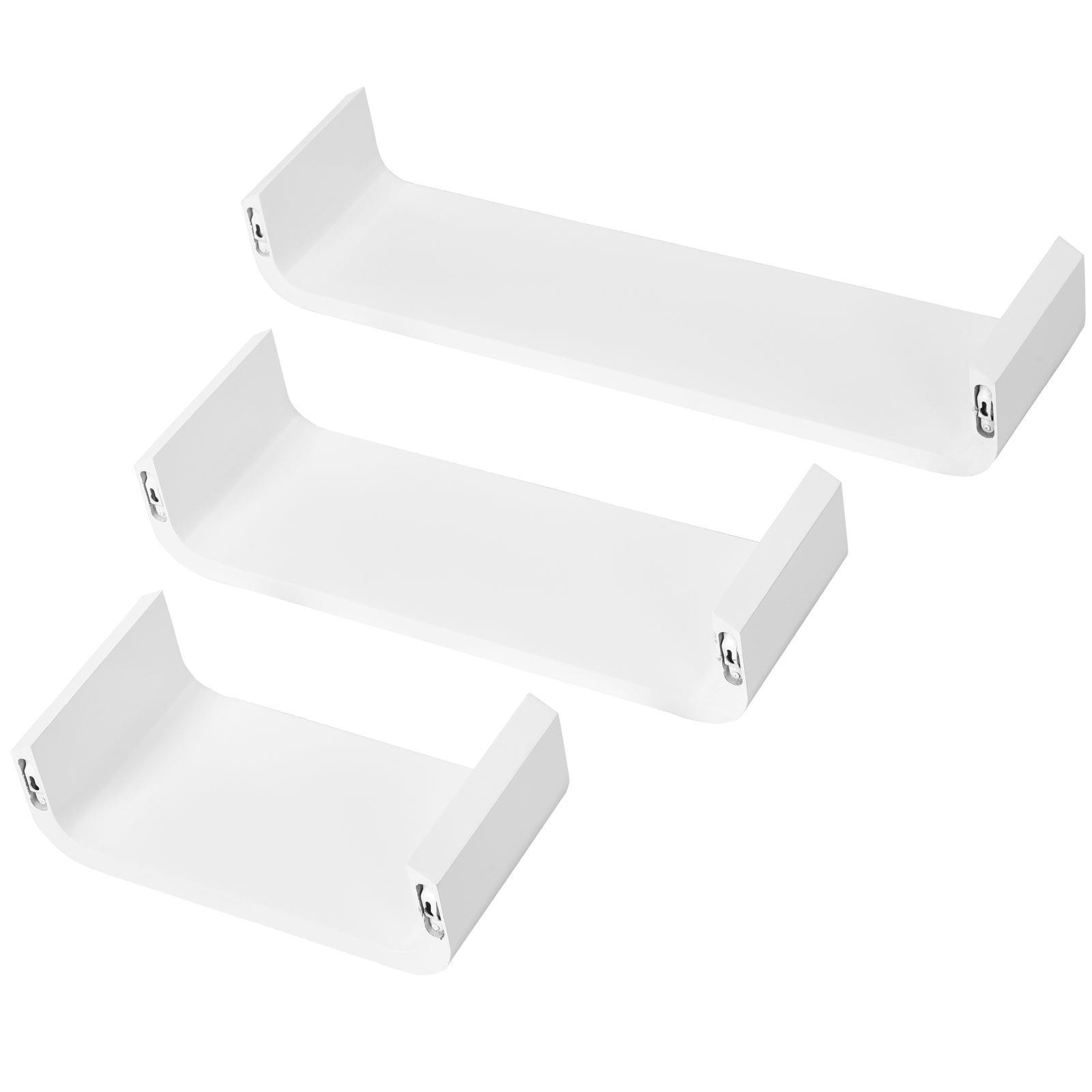 HOMCOM U Shaped Shelves Set - White, 3 Pieces - ALL4U RETAILER LTD