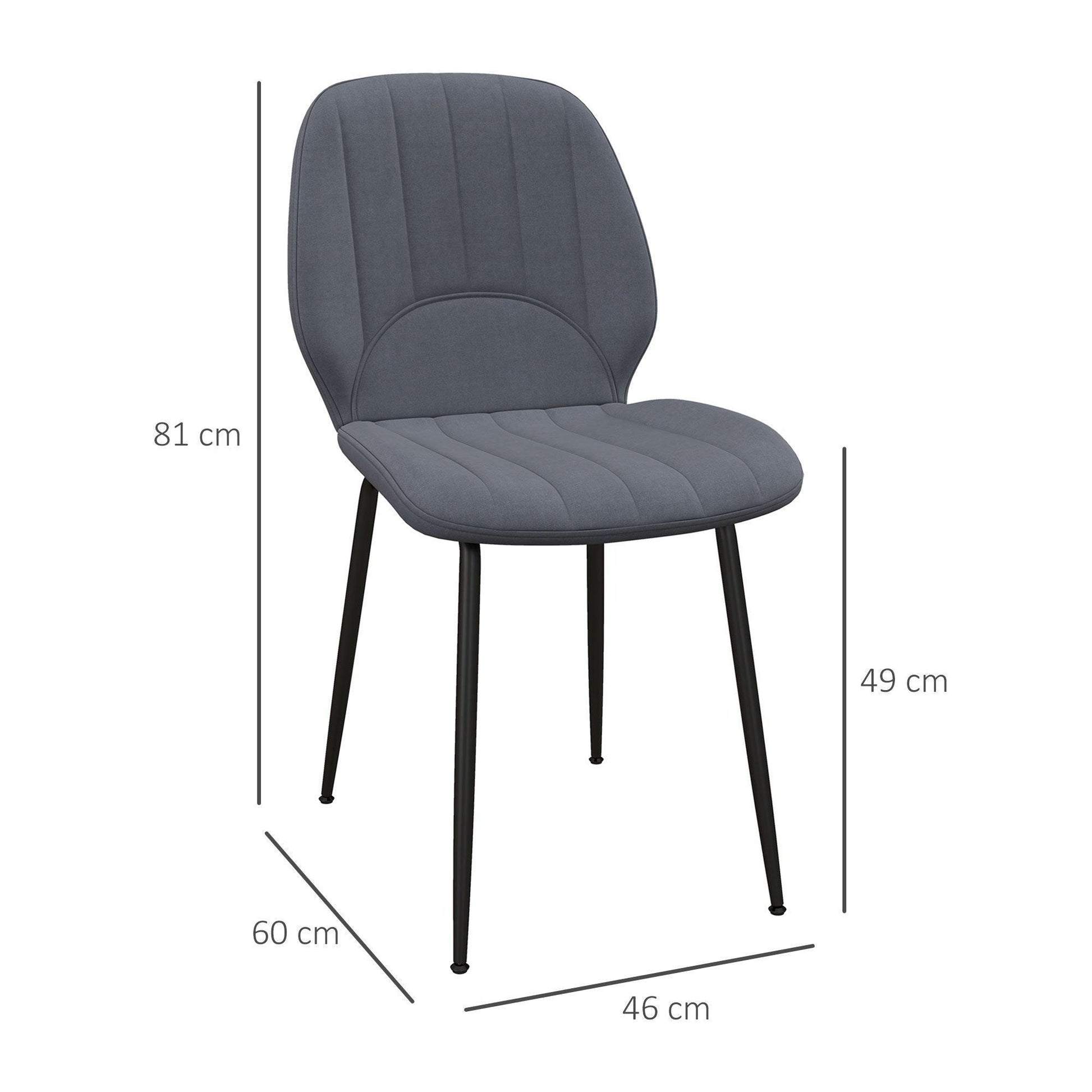 HOMCOM Velvet Dining Chairs: Elegant and Comfortable - ALL4U RETAILER LTD