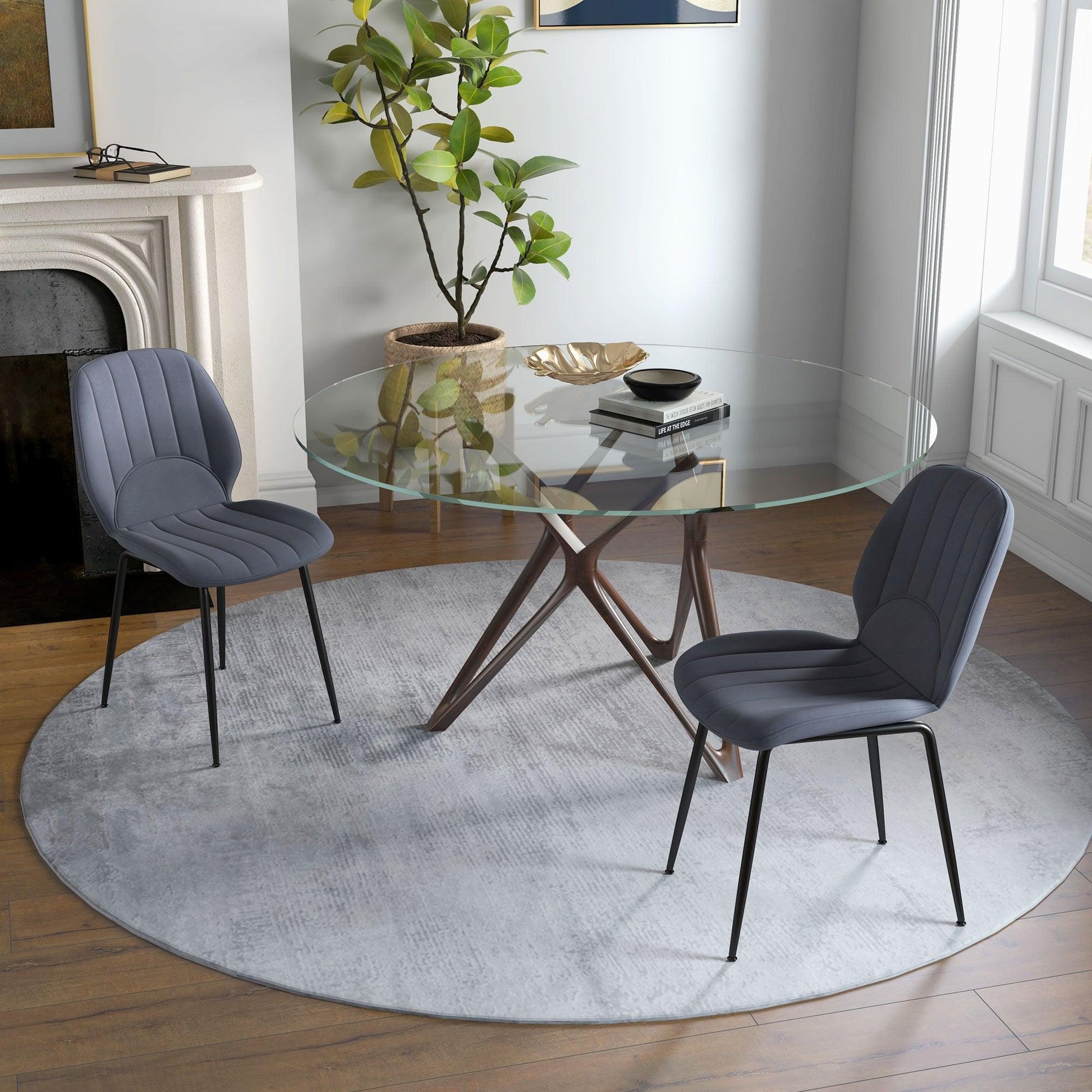 HOMCOM Velvet Dining Chairs: Elegant and Comfortable - ALL4U RETAILER LTD