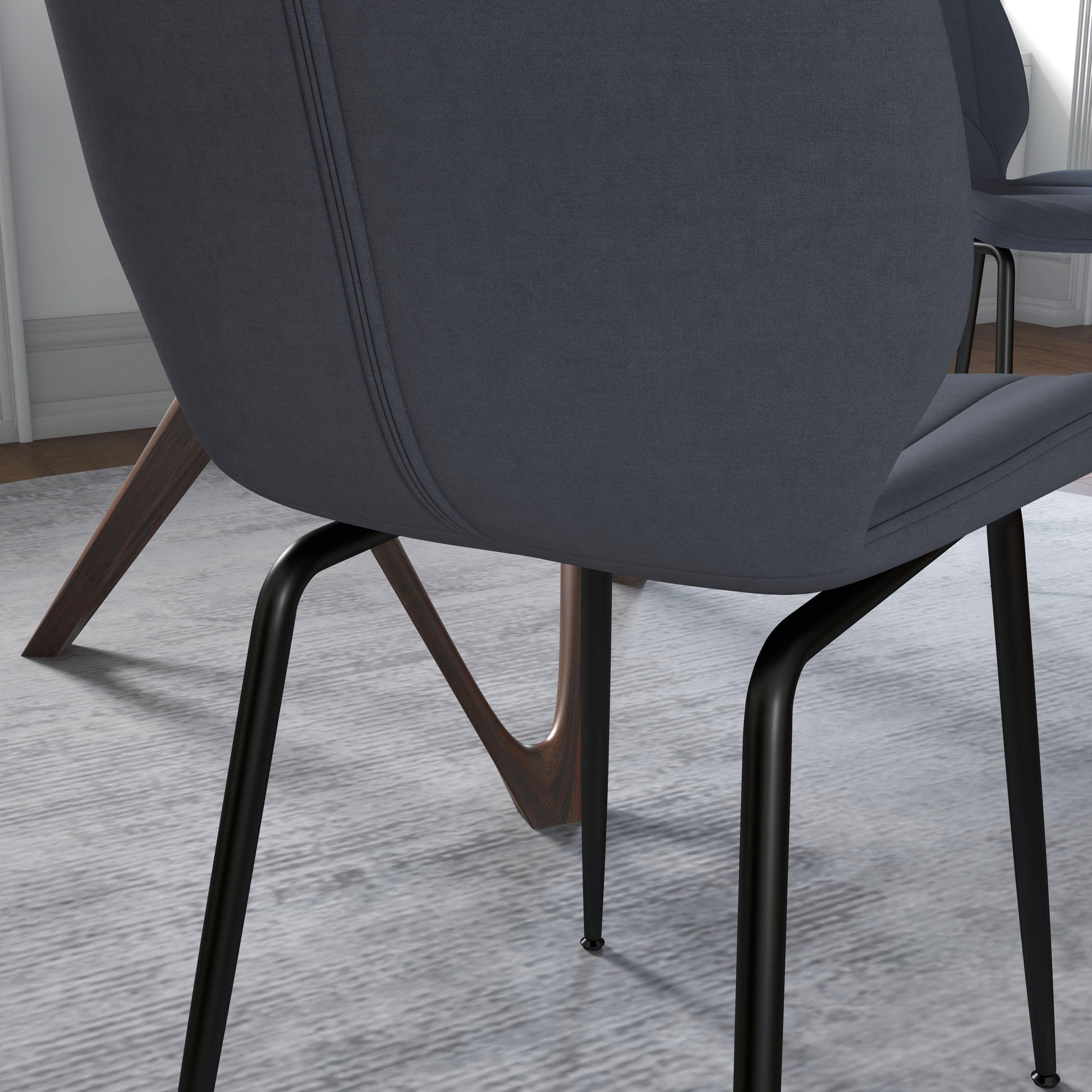 HOMCOM Velvet Dining Chairs: Elegant and Comfortable - ALL4U RETAILER LTD