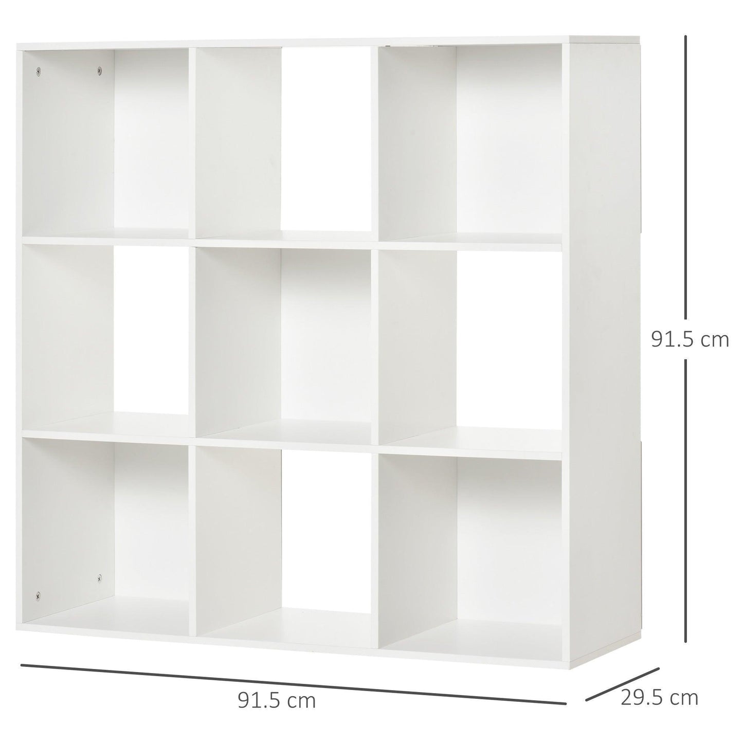 HOMCOM White 9-Cube Storage Shelving for Home Office - ALL4U RETAILER LTD