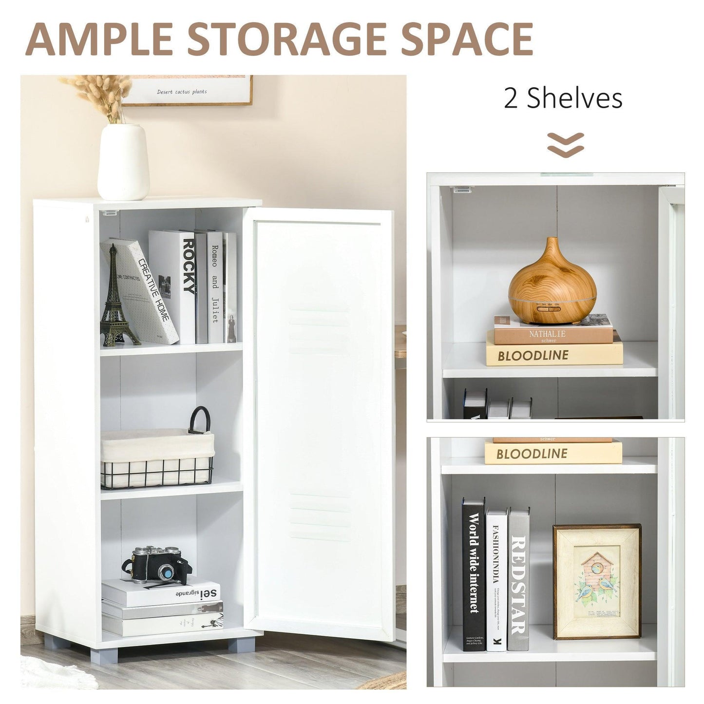 HOMCOM White File Cabinet: Modern Storage - ALL4U RETAILER LTD