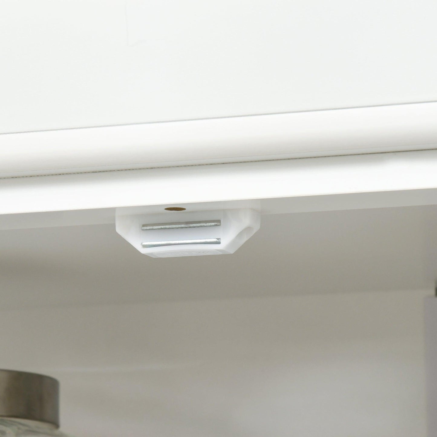 HOMCOM White Kitchen Cabinet with Adjustable Shelves - ALL4U RETAILER LTD