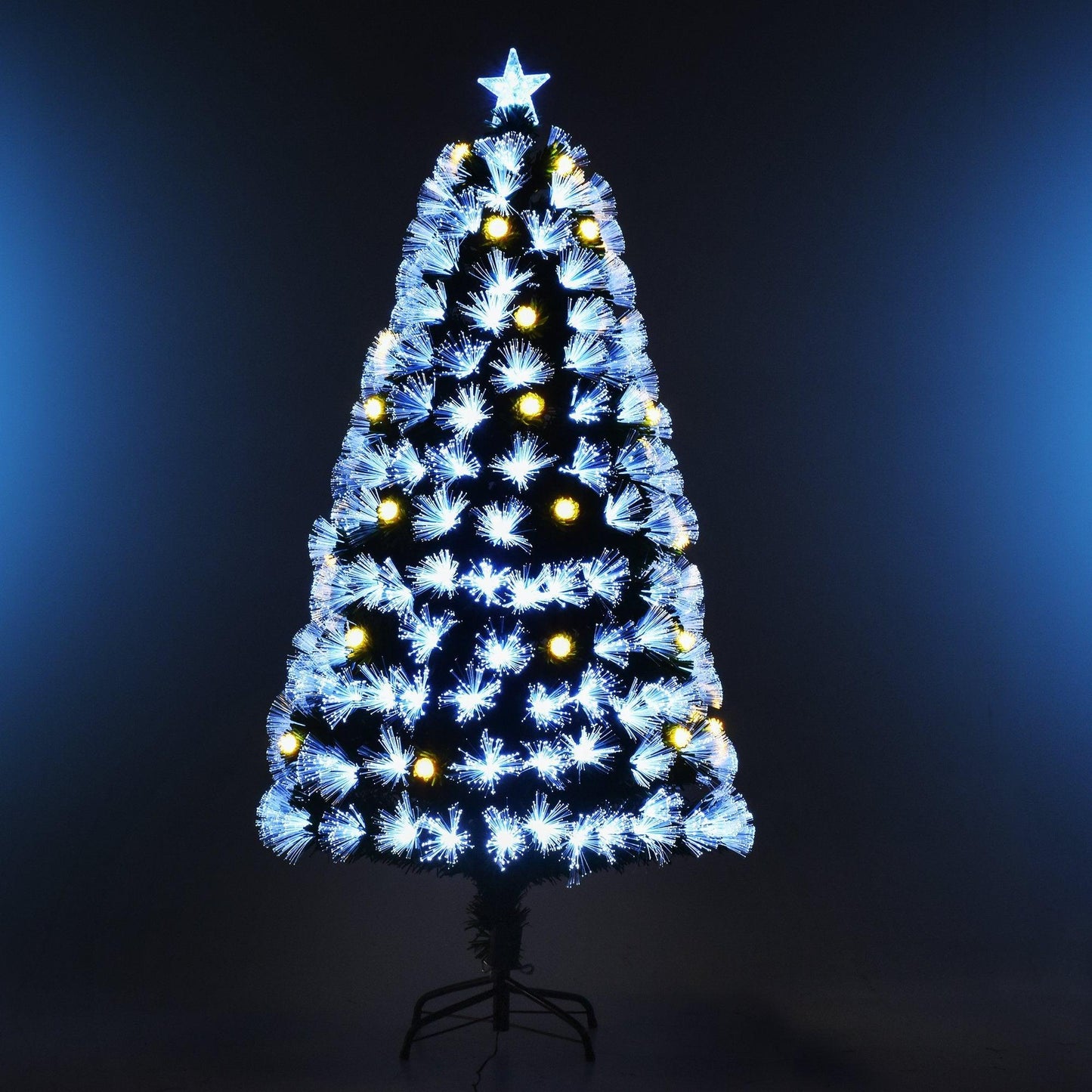 HOMCOM White Light Artificial Christmas Tree with Star Topper - ALL4U RETAILER LTD