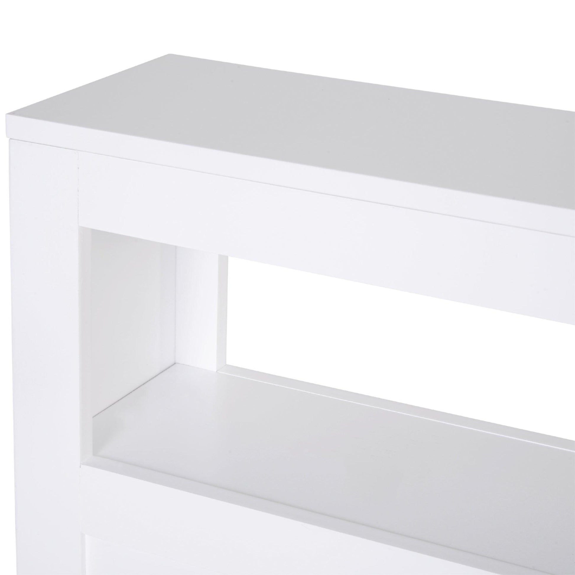 HOMCOM White Narrow Bathroom Cabinet - Compact Rolling Design - ALL4U RETAILER LTD