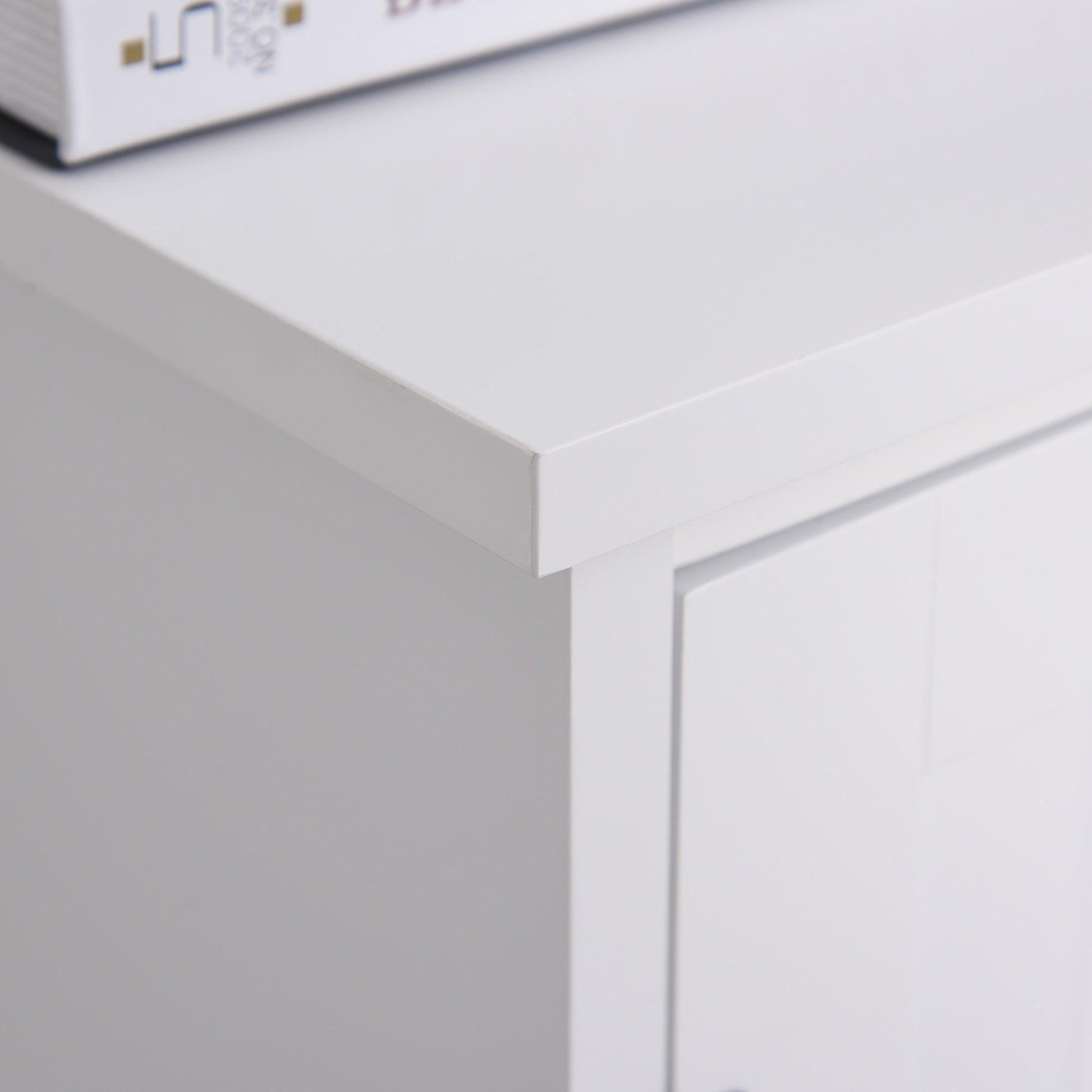 HOMCOM White Pantry Cabinet with Adjustable Shelves - ALL4U RETAILER LTD