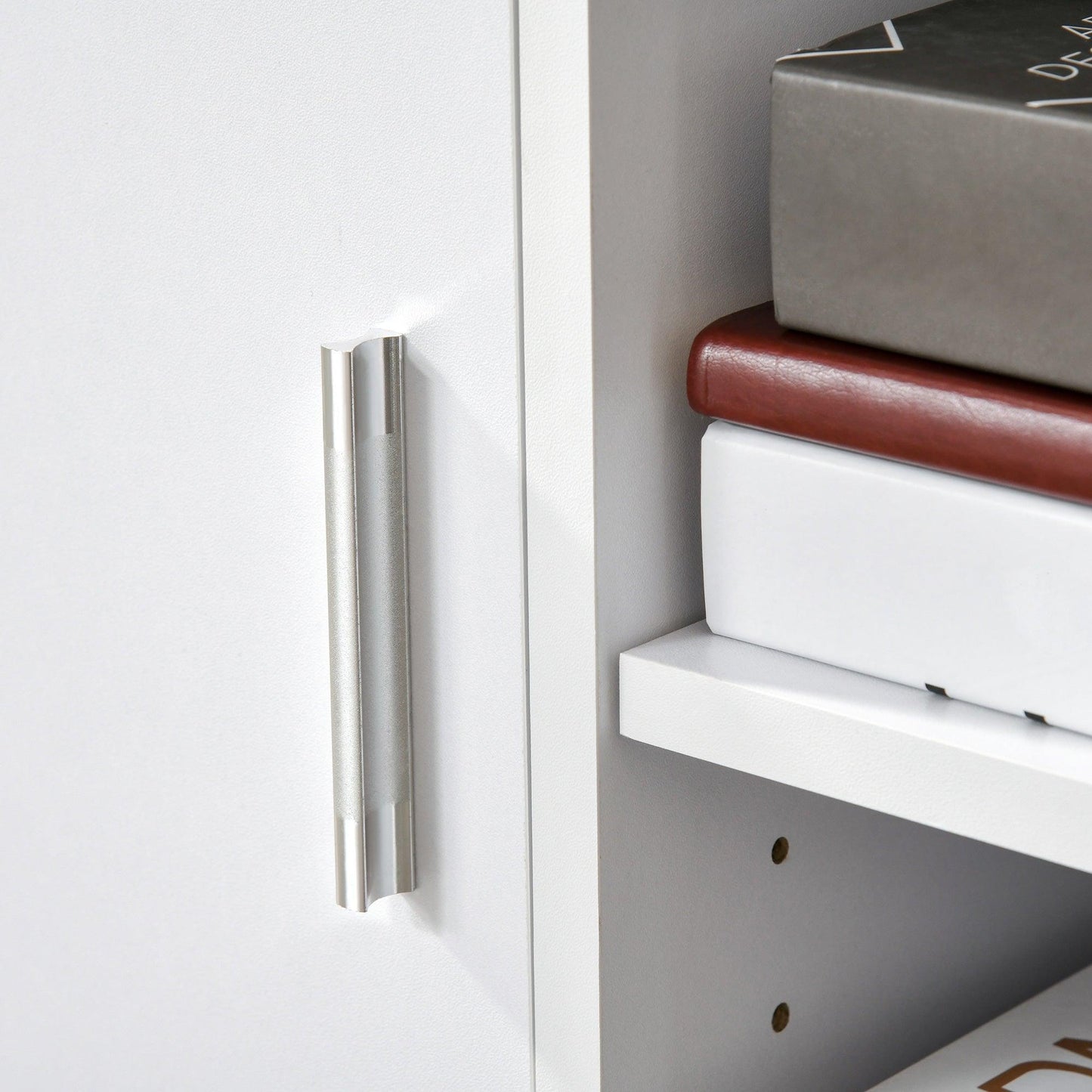 HOMCOM White Printer Stand with Storage - Compact & Mobile - ALL4U RETAILER LTD