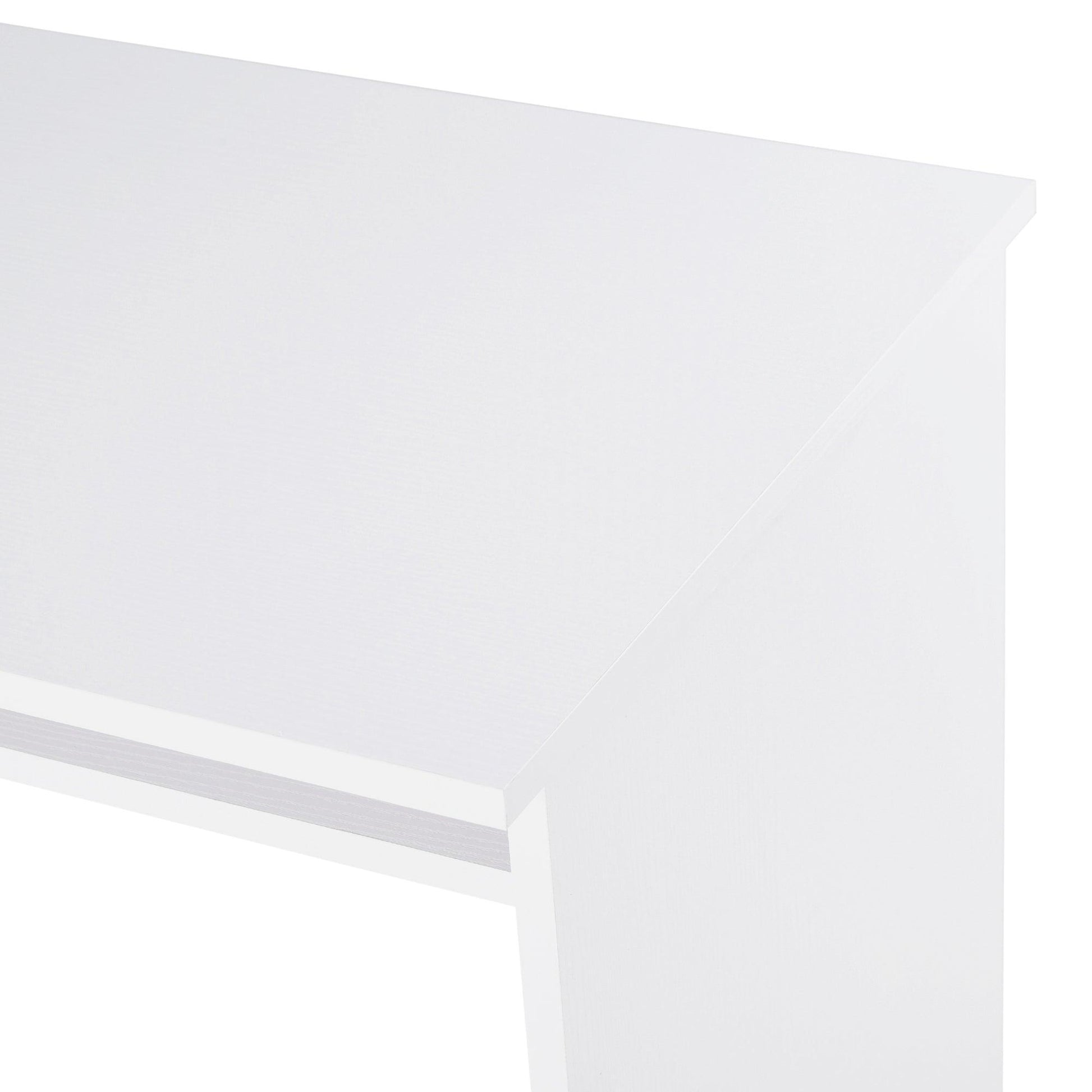 HOMCOM White Writing Desk with Storage - Compact - ALL4U RETAILER LTD