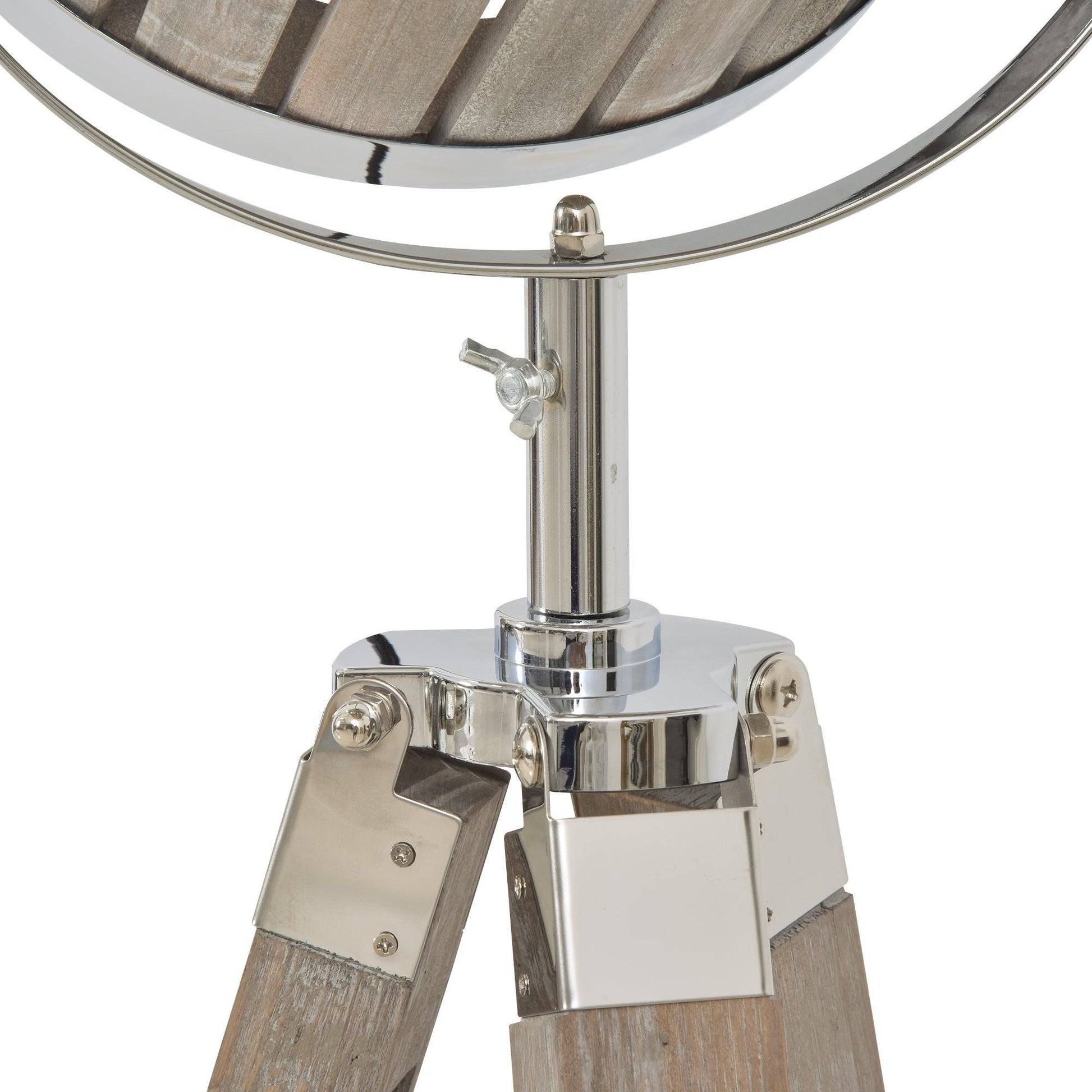 HOMCOM Wooden Adjustable Floor Lamp- Vintage Spotlight - ALL4U RETAILER LTD