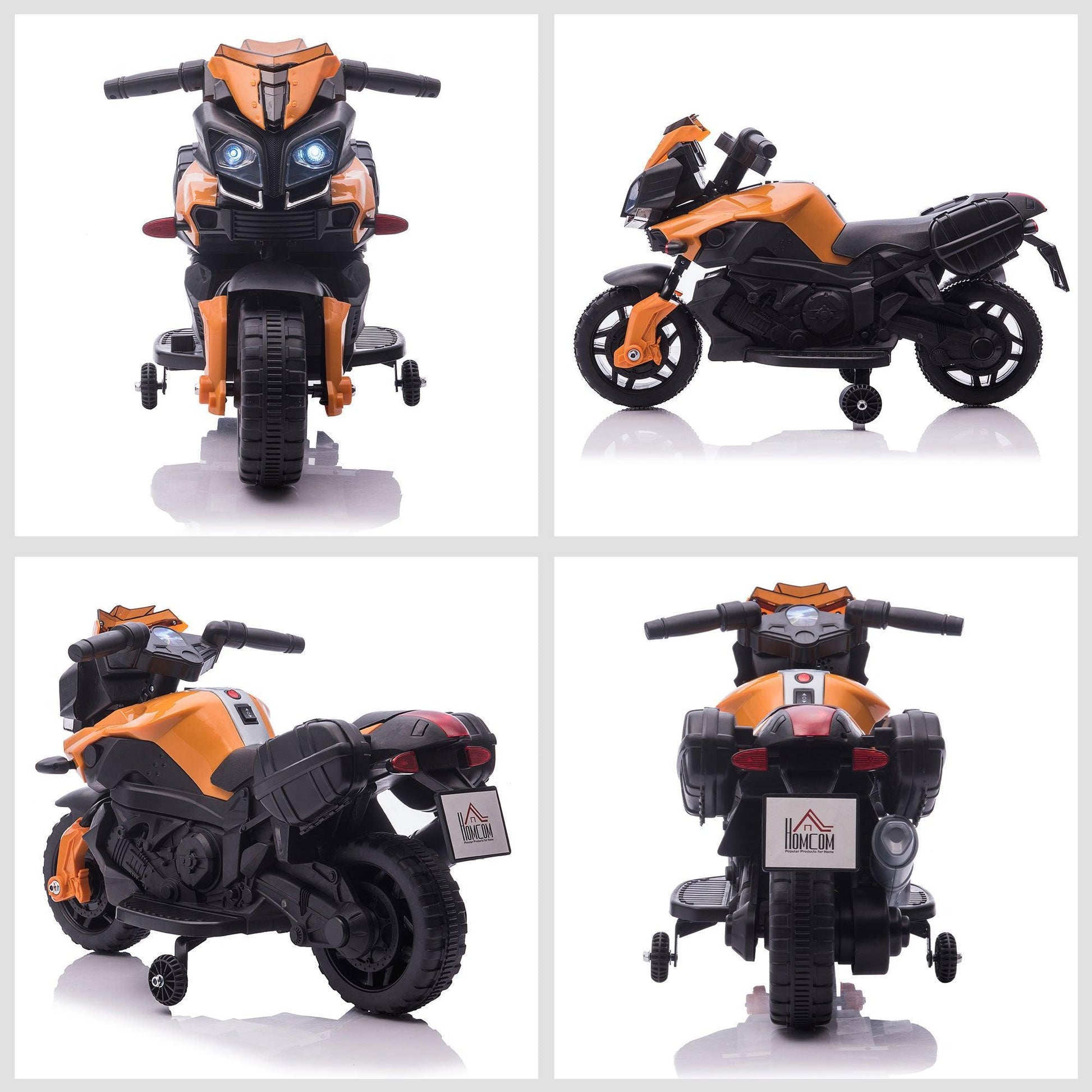 HOMCOMElectric Ride-On Motorcycle Toy for Kids - 6V, Rechargeable - ALL4U RETAILER LTD
