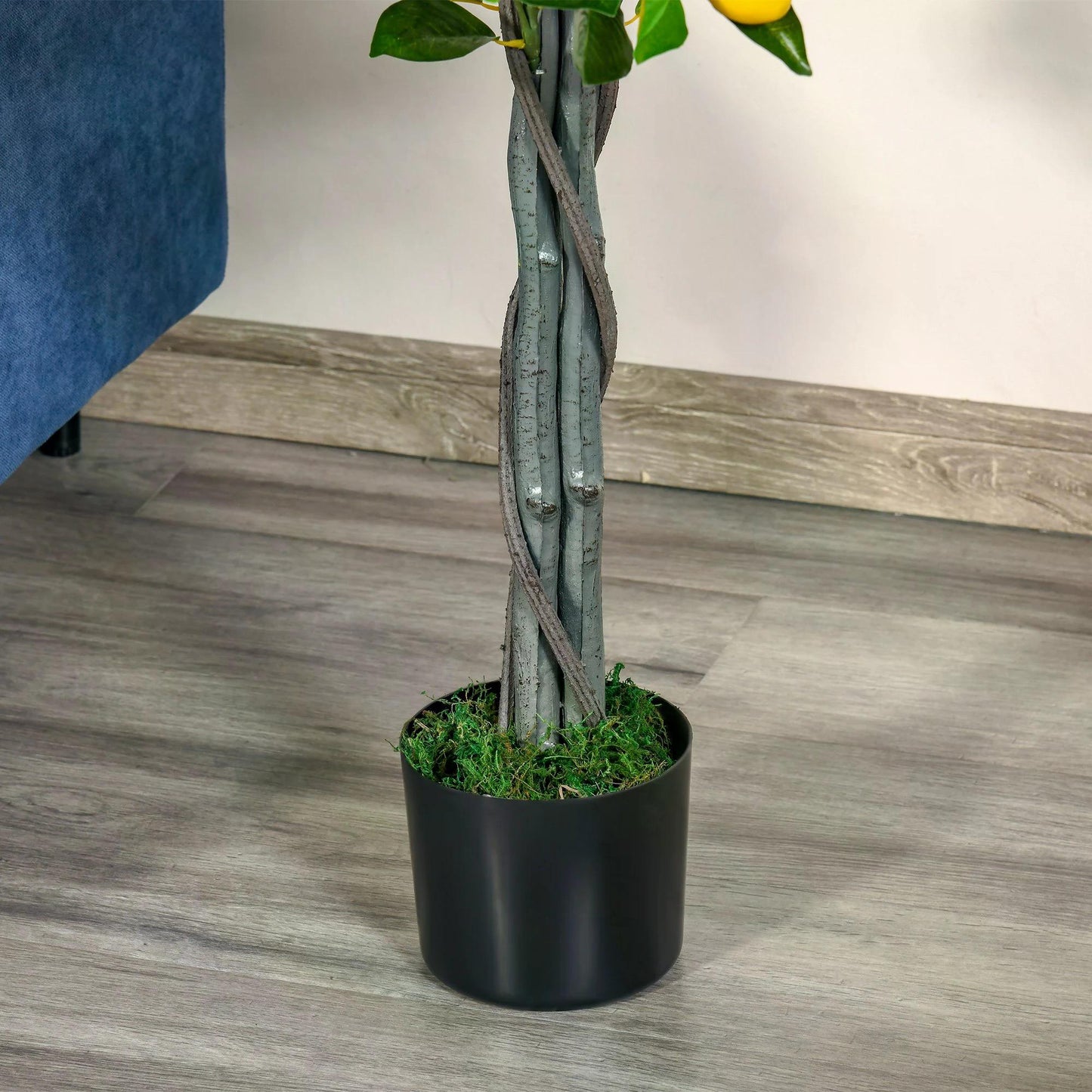 HOMCOM Lemon Tree Artificial Plant with Decorative Fruits for Indoor and Outdoor Use, 135cm - ALL4U RETAILER LTD