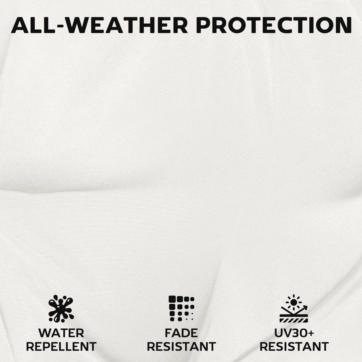 Outsunny Outdoor Seat Cushions Set Of 2 With Ties Waterproof Garden Pads Cream White 7cm Thick High Density Foam