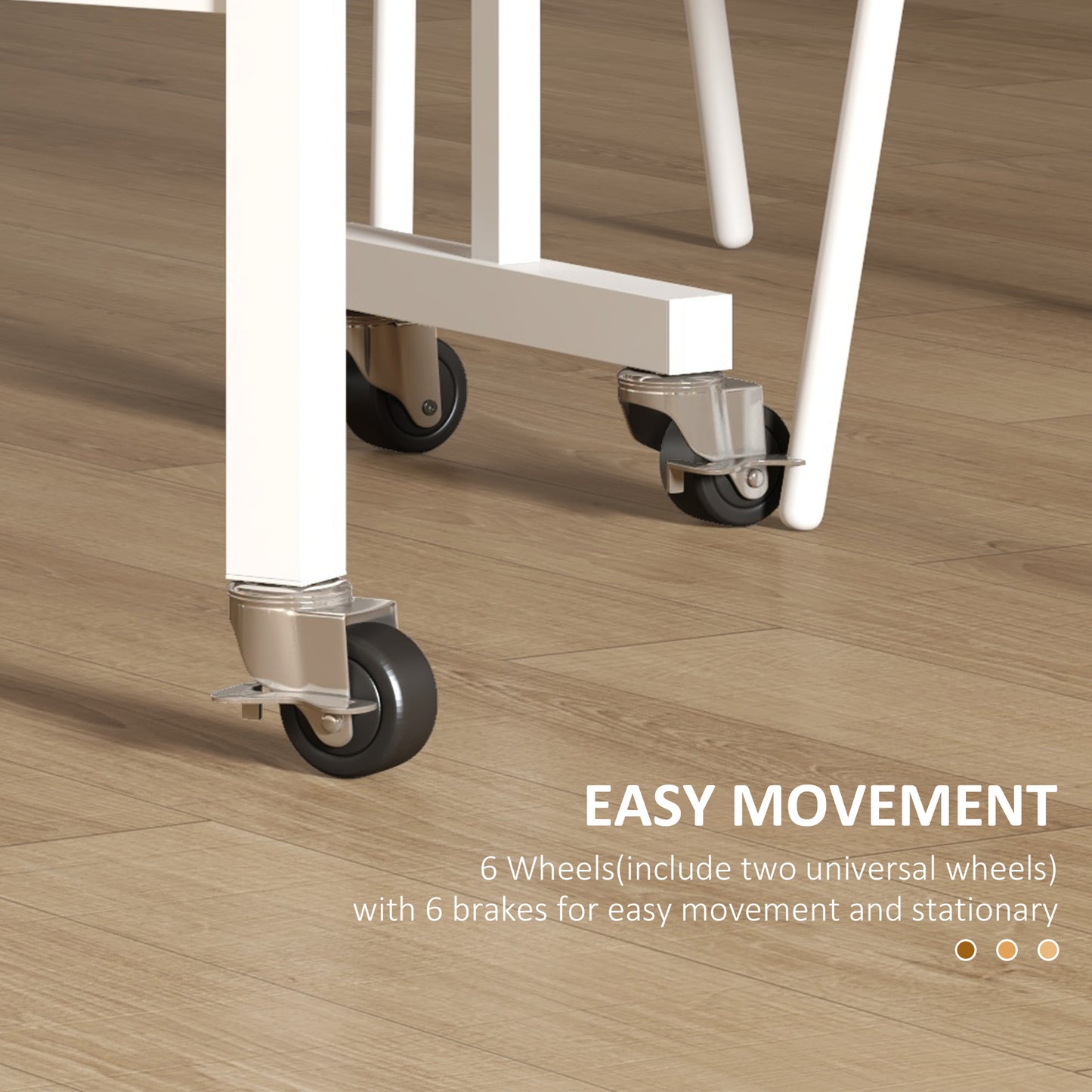 HOMCOM Oak Drop Leaf Dining Table Seats 4 to 6 People for Small Apartments Folds to 26cm High for Easy Storage