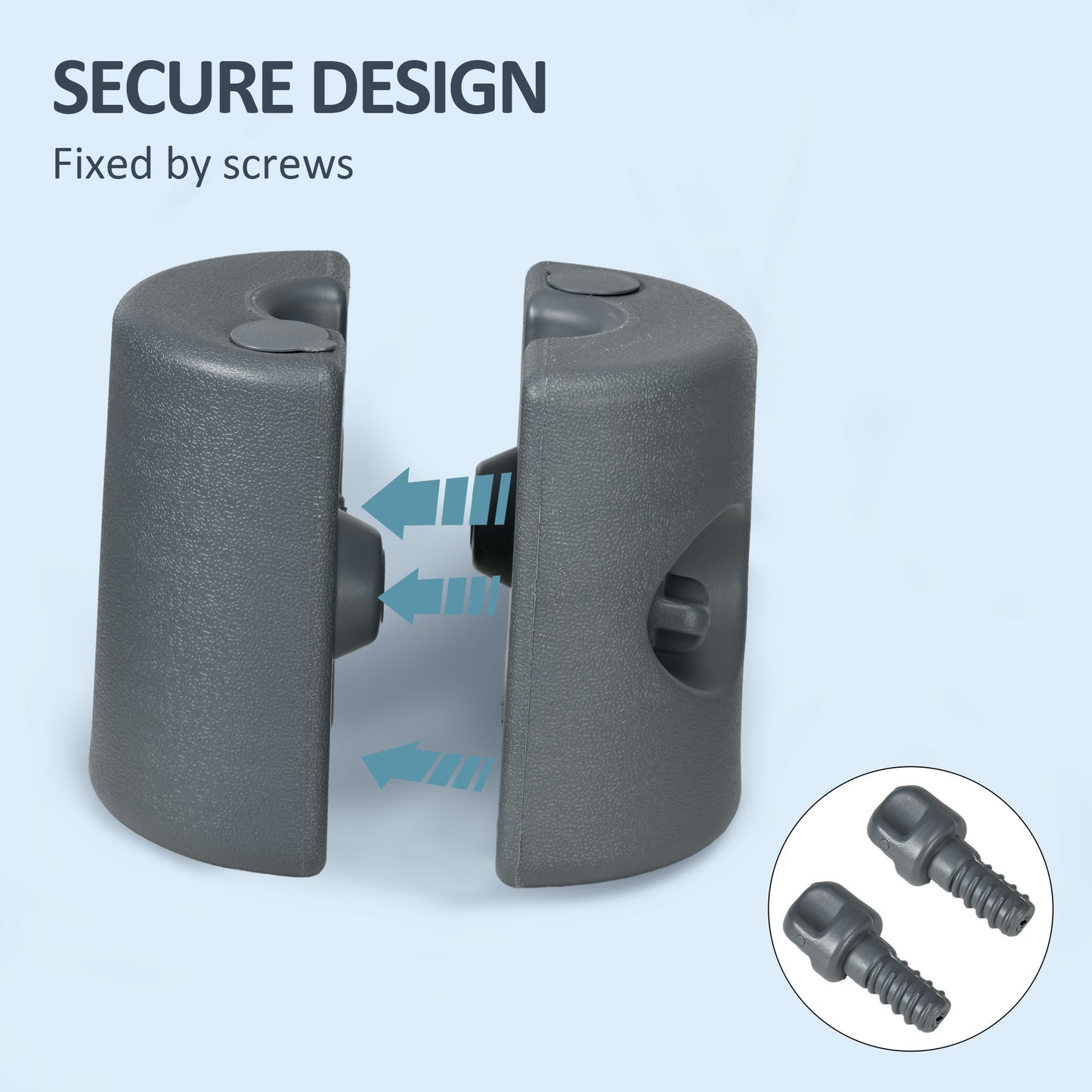 Outsunny HDPE Tent Weights Set of 4 Canopy Weights Fill with Water or Sand UV Resistant Outdoor Gazebo Anchors 48 kg