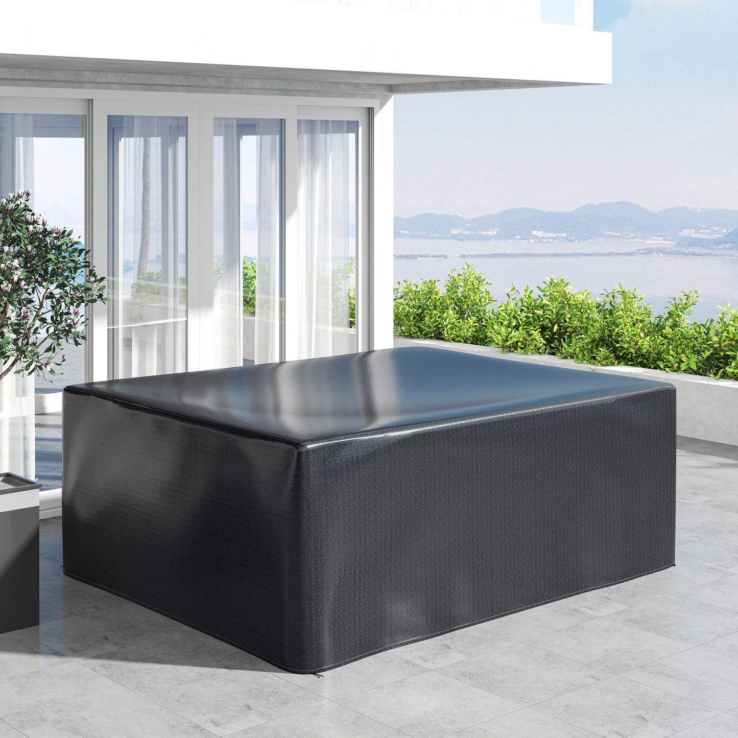 Outsunny Waterproof UV Protective Garden Furniture Cover For Large Patio Sets 235 x 190 x 90 cm Black