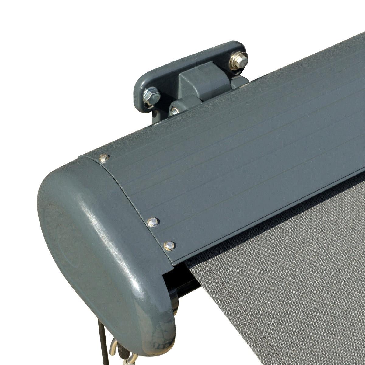 Outsunny Retractable Awning w/ Remote Control, 350x300cm, Grey - ALL4U RETAILER LTD