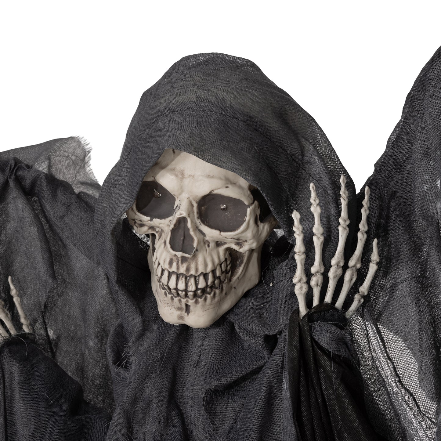 HOMCOM Animated 77" Winged Grim Reaper Halloween Prop with Sound and Light Effects for Spooky Outdoor Decor - ALL4U RETAILER LTD