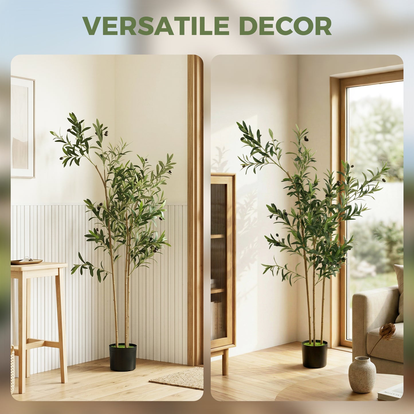 Artificial Silk Olive Tree 148cm With Cement Pot 553 Leaves Realistic Indoor Home Decor Plant