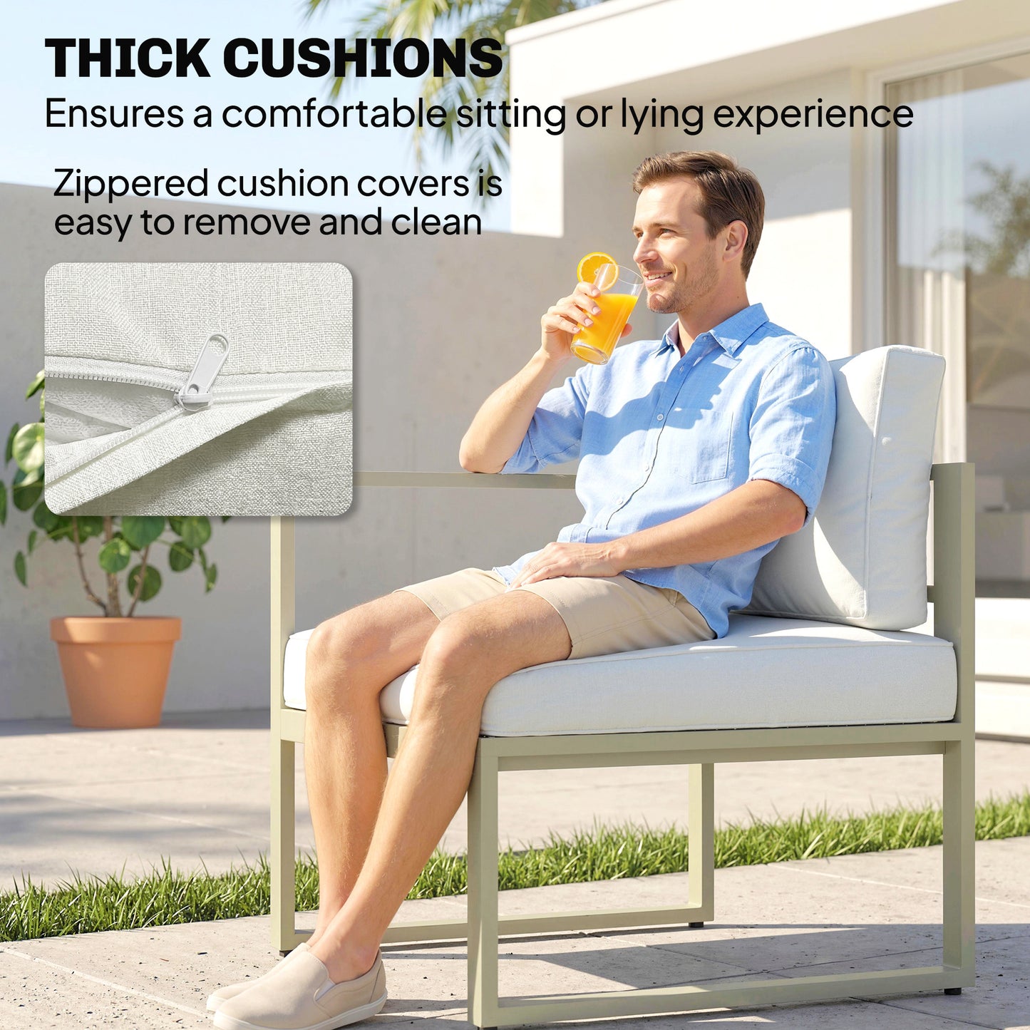 Outsunny Garden Daybed 6 Piece Outdoor Sectional Sofa Set Aluminium Patio Conversation Furniture With Coffee Table