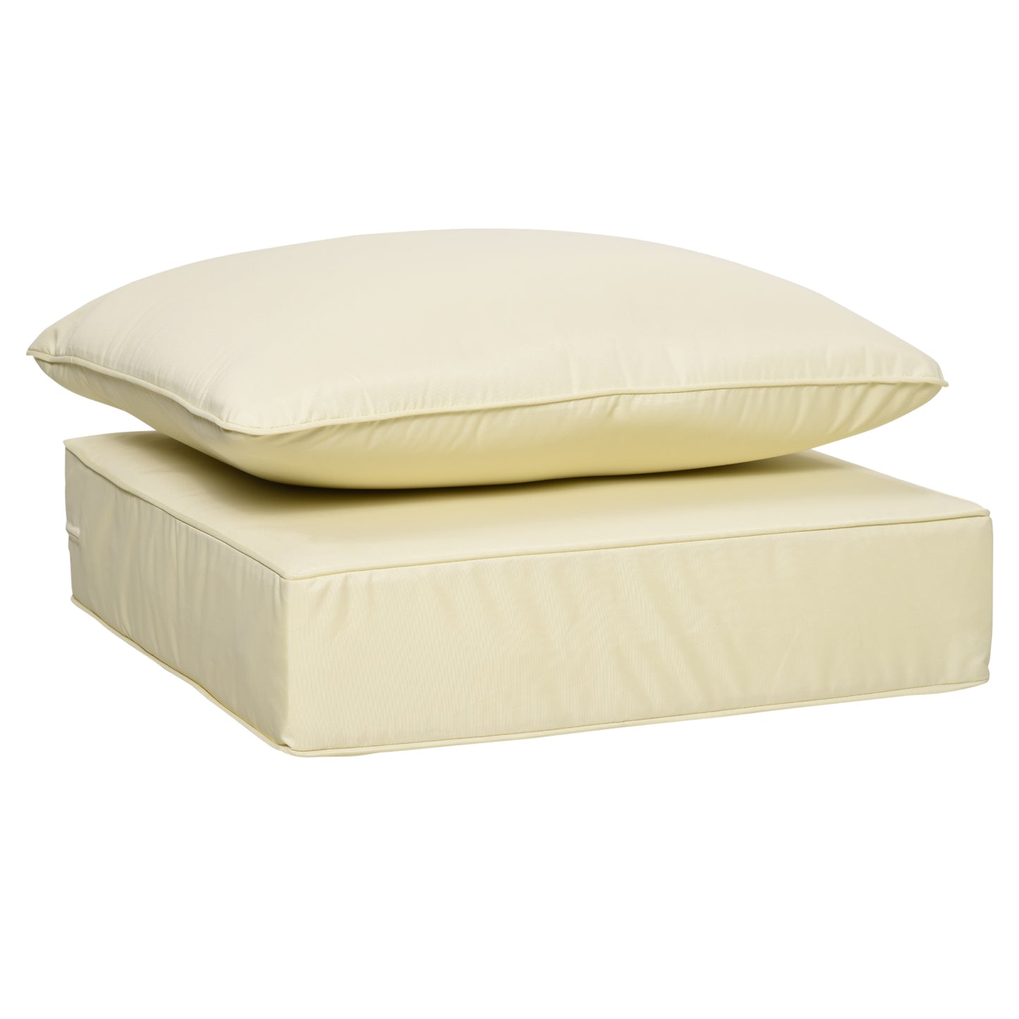 Outsunny 4 Piece Outdoor Seat and Back Cushion Set For Patio Deep Seating Chairs Replacement Cushions Beige