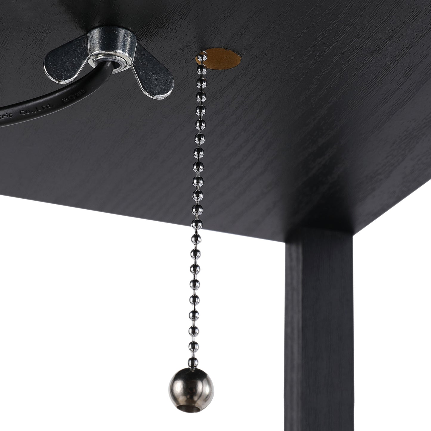 HOMCOM Set of 2 Three Shelf Tall Standing Lamps with Built in Storage Shelves in Black