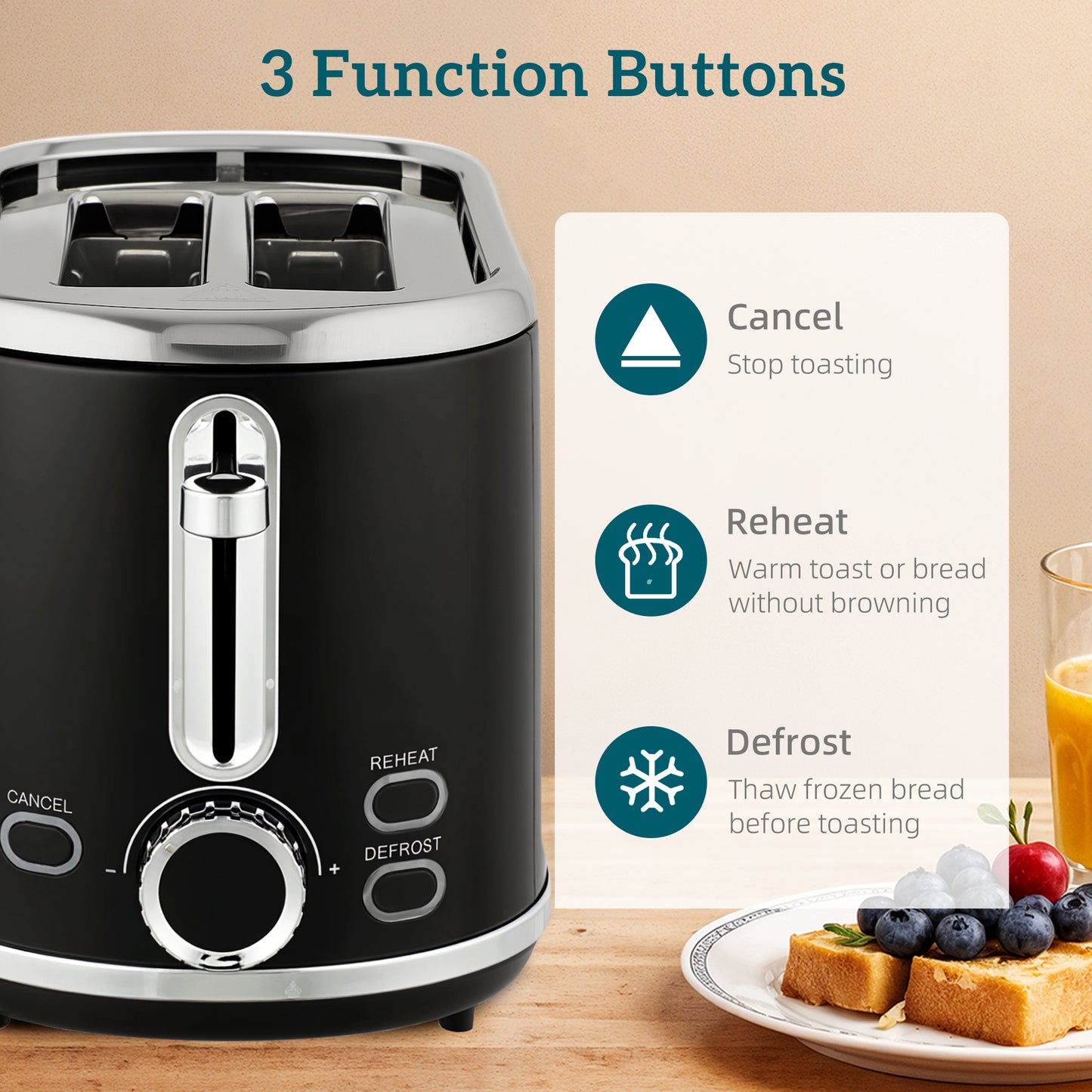 HOMCOM Polished Retro Kettle And Toaster Set With 40 To 100 Celsius Temperature Control And Memory Function Black